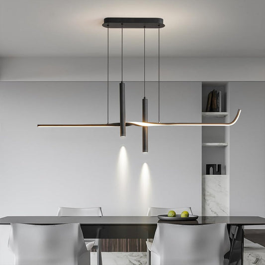 BAMDECOR A206 Modern Black Scandinavian Pendant Light Table Dining Room Living Room Pendant Lighting 1.2 V255-BAM-A206-1.2-BLK