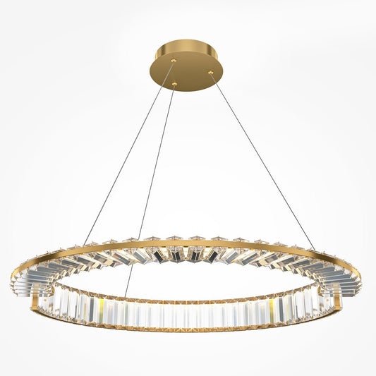 BAMDECOR C3318/1 Modern Crystal Chandeliers Lighting Fixtures Contemporary Round Chandelier Lighting Fixtures V255-BAM-C3318-1-60
