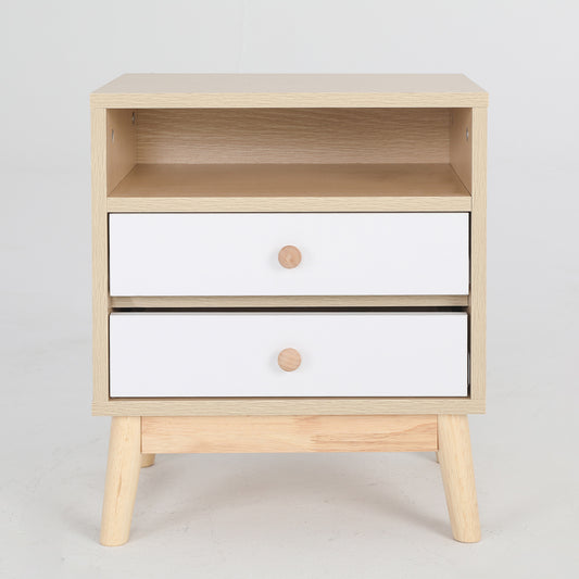 2X Bedside Table Side Storage Cabinet Nightstand Bedroom 2 Drawer ANYA OAK V274-FT-BEDT-2DD11-WD2