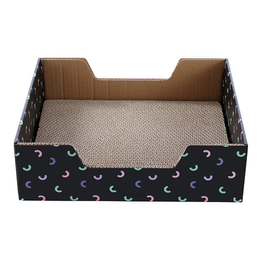 2 x Kitten Cat Scratch Pad Corrugated Card Board Toy Play Best Scratcher Mat V278-2-X-10850-CAT-BOARD-BOX