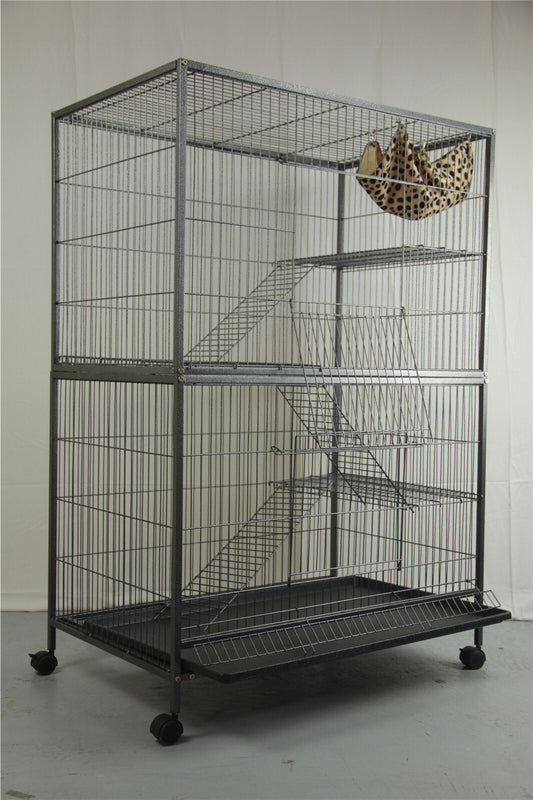 YES4PETS 3 X Platforms & 3 X Ladders For 140 cm Ferret Parrot Cat Bird Cage V278-3-X-PLATFORM-LADDER-2907