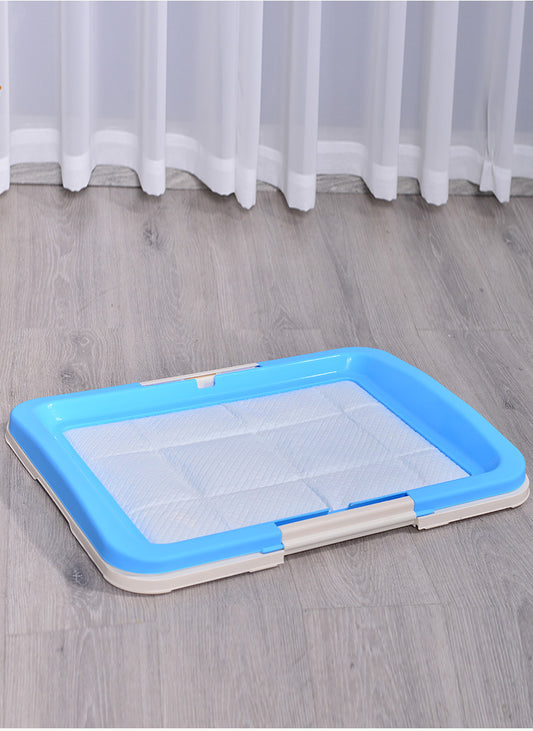 YES4PETS Large Portable Dog Potty Training Tray Pet Puppy Toilet Trays Loo Pad Mat Blue V278-BP103-POTTY-L-BLUE