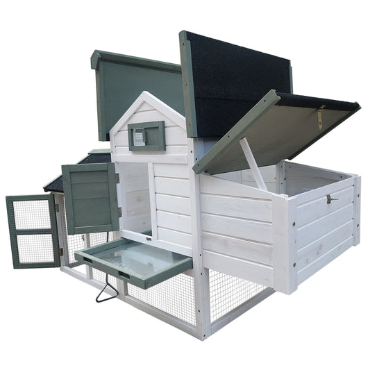 YES4PETS Medium Chicken Coop Rabbit Hutch Guinea Pig Cage Ferret House V278-CAGE-039ES