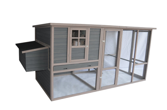YES4PETS 290 cm XXL Grey Chicken Coop Guinea Pig Rabbit Hutch Ferret Guinea Pig House V278-CC394