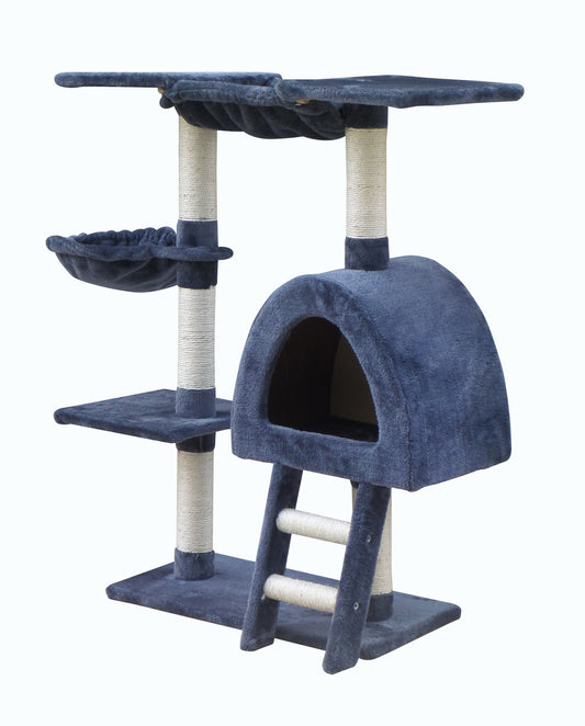YES4PETS 100 cm Grey Kitten Cat Scratching Post Tree Scratcher House V278-CT100-GREY