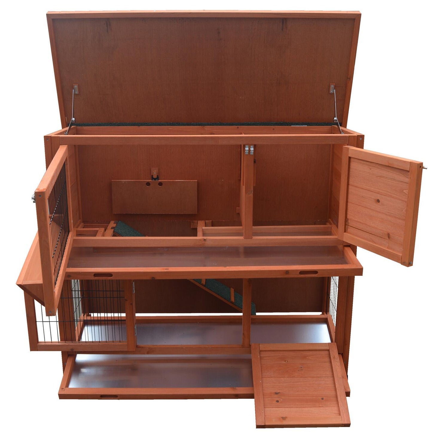 YES4PETS 120cm XL Double Storey Rabbit Hutch Guinea Pig Cage , Ferret cage Cat W Pull Out Tray V278-RH472