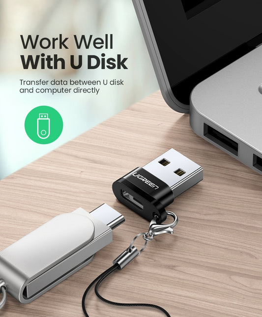 UGREEN 50568 USB-C 3.1 Female to USB-A 2.0 Male Adapter V28-ACBUGN50568