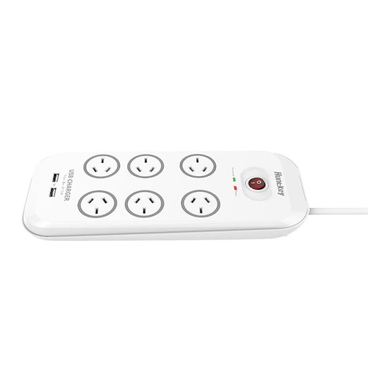 Huntkey 6-Outlet Surge Protector with 2 USB Charging Outlets (SAC607) V28-PSUHUNSAC607