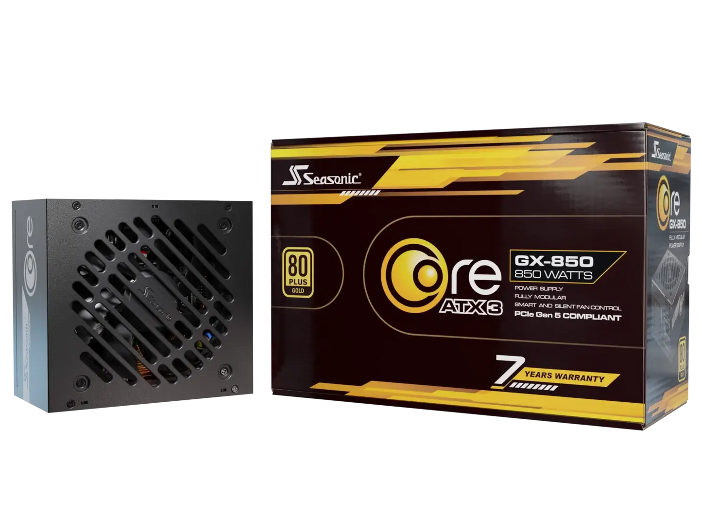 Seasonic Core GX-850 ATX3 80 Plus Gold Full Modular 850W PSU (SRP-CGX851-A5A32SF) V28-PSUSEACOREGX850V2