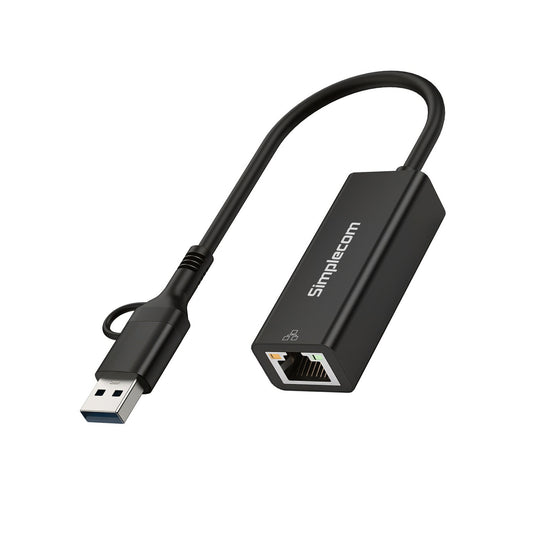 Simplecom NU315C SuperSpeed USB-C and USB-A to Gigabit Ethernet Adapter V28-SIMNU315C