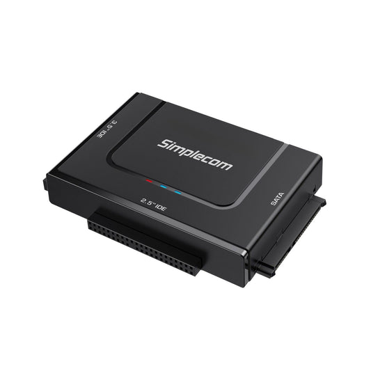 Simplecom SA492C SuperSpeed USB to 2.5", 3.5" & 5.25" SATA/IDE Adapter with Power Supply V28-SIMSA492C