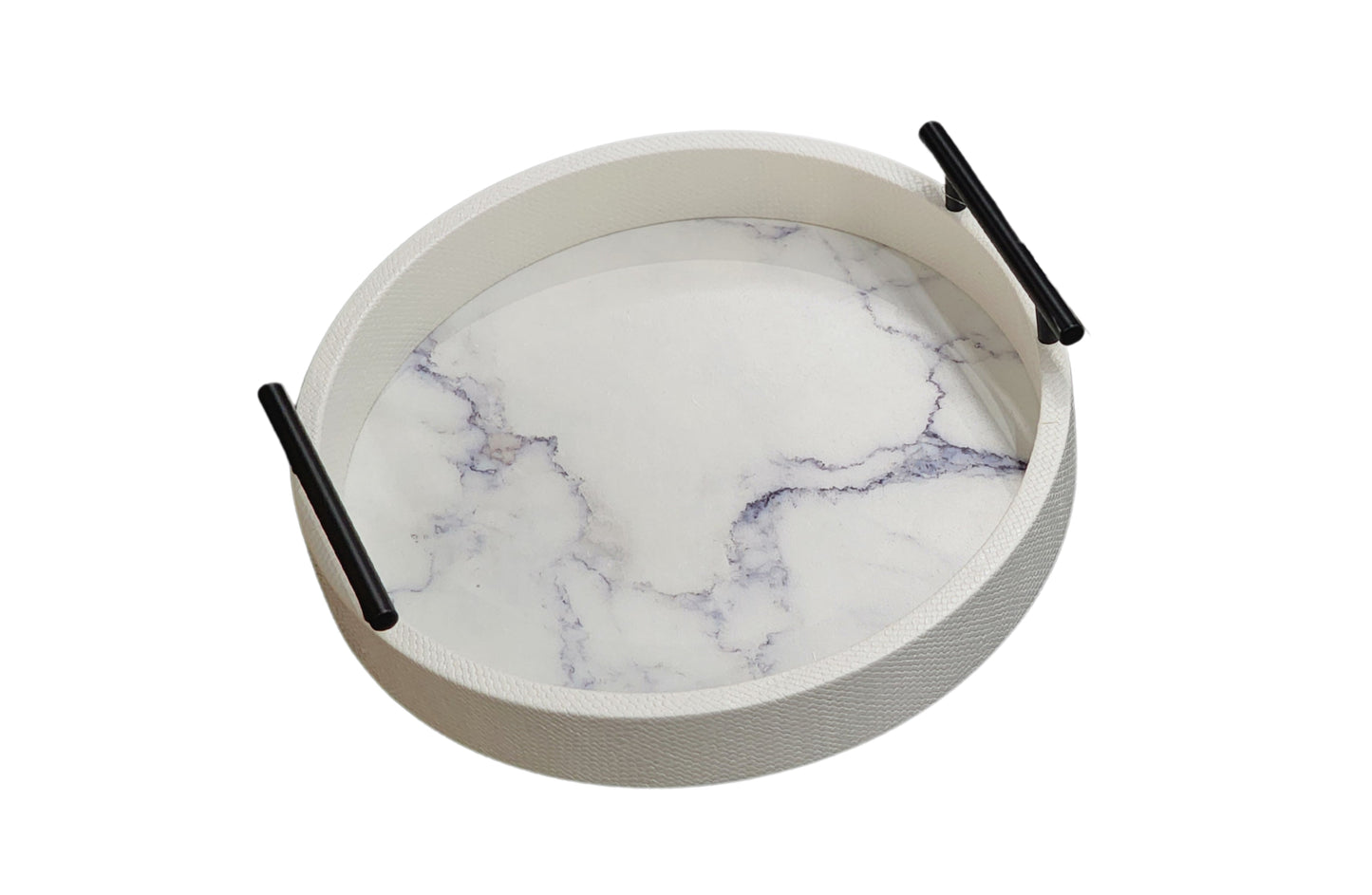 Maison Round Tray - Large - White V292-HD-TR-ROUND-M-MAISON-WHITE