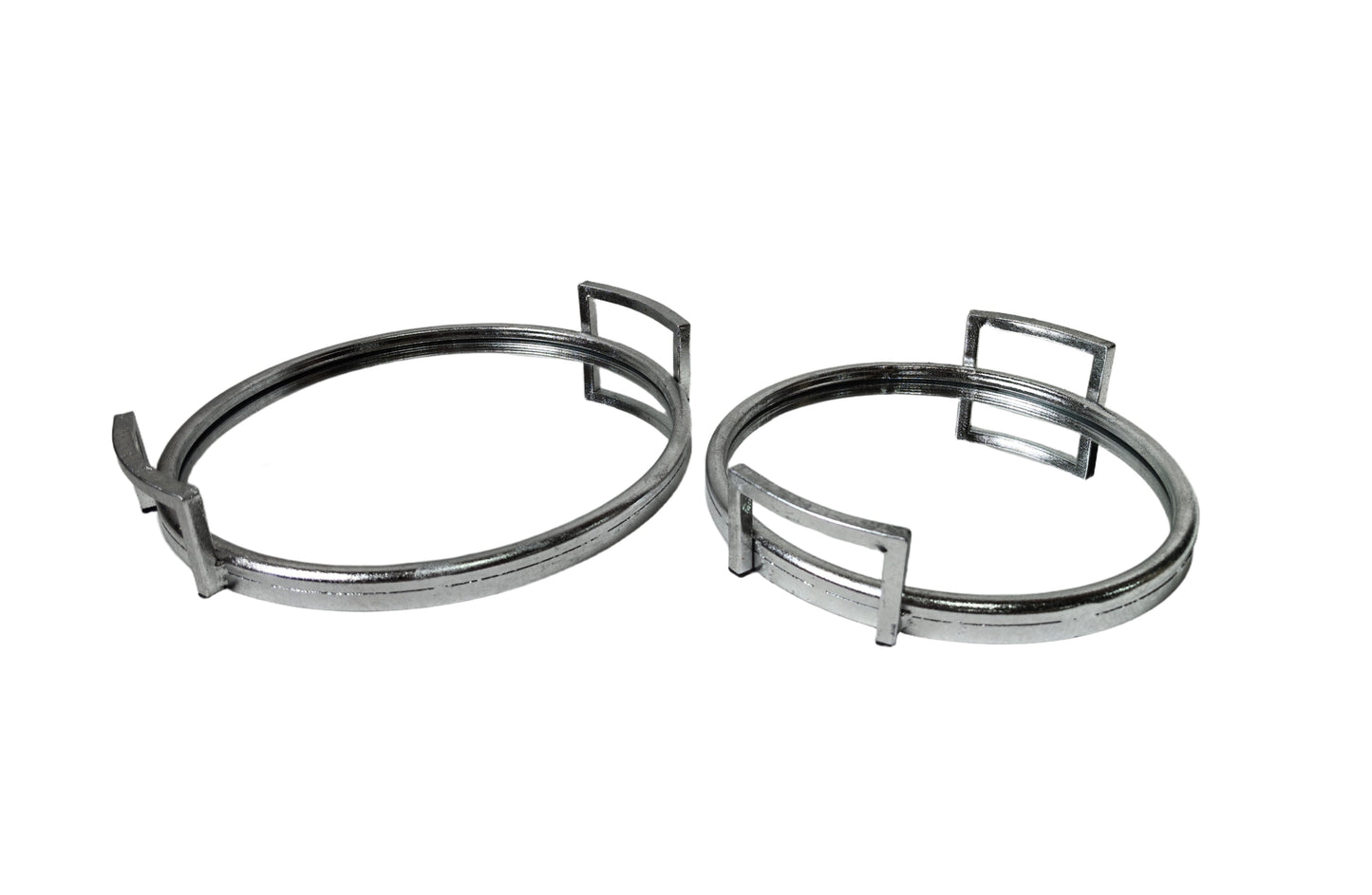 Eliza Round Tray - Set of 2 - Silver V292-HD-TR-ROUND-S02-ELIZA-SILVER