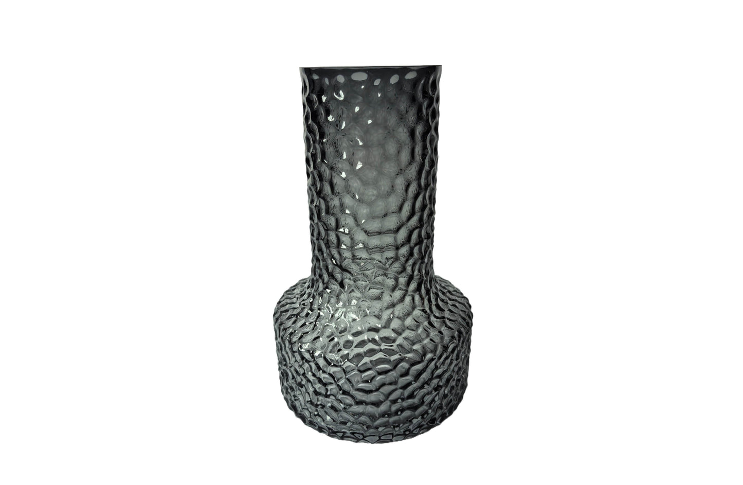 Green Hammer Glass Vase - 25cm V292-HD-VASE-GREENHAM-25CM