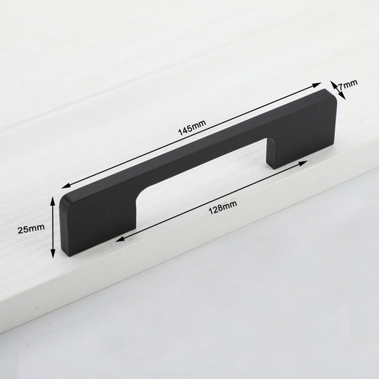 Slim Design Kitchen Cabinet Handles Drawer Bar Handle Pull Black 128MM V324-5808-BK-128