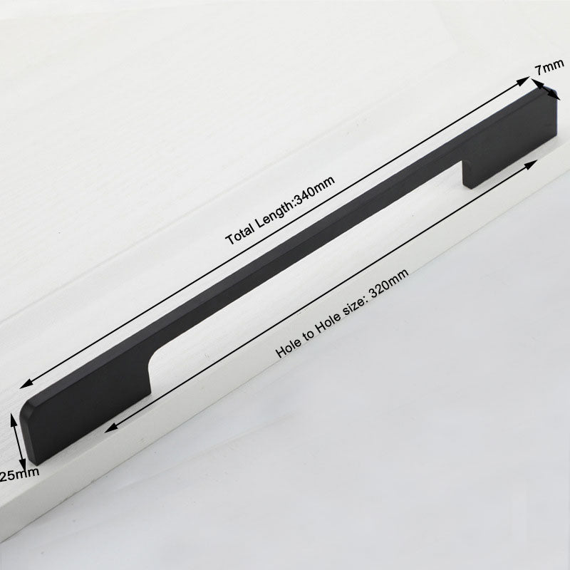 Slim Design Kitchen Cabinet Handles Drawer Bar Handle Pull Black 320MM V324-5808-BK-320