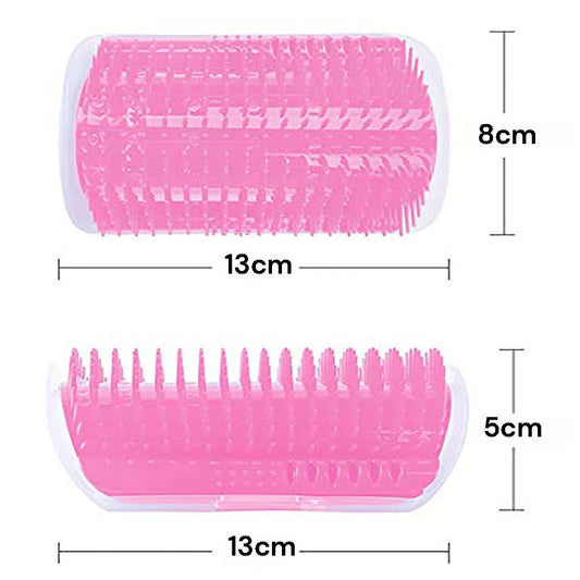 Cat Self Groomer Catnip Dog Cat Toy Corner Groomer Wall Corner Scratcher Comb Grooming Massage Brush Pink V324-CATWALLSCRA-PINK