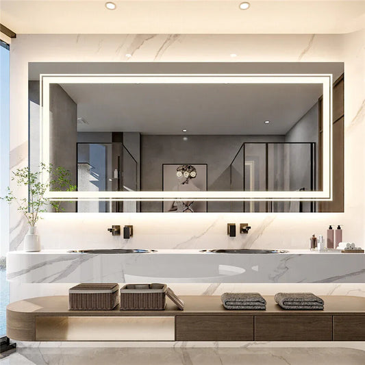 Interior Ave - 120 x 80cm Rectangle Frameless LED Bathroom Mirror V355-IA-RWM-12080