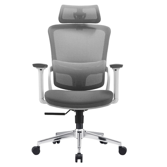 Elena High Back Fabric Seat Ergonomic Office Chair In Grey V369-A8616-R-GREY