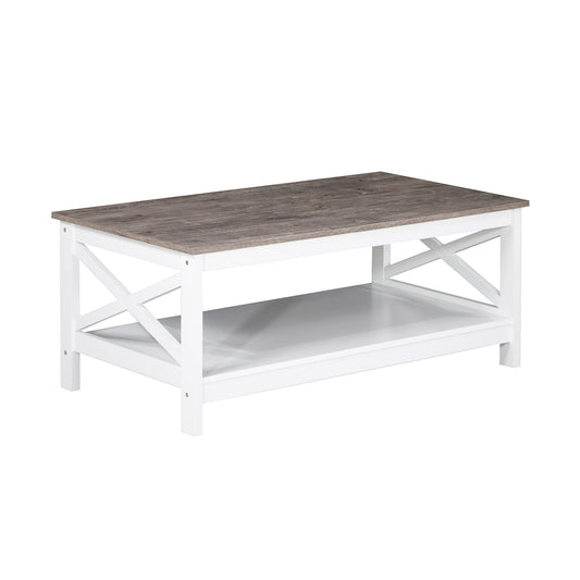 Coastal Coffee Table in White and Grey V369-LT8025