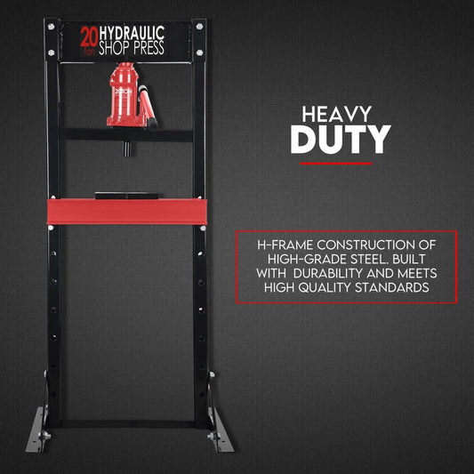 20 Ton Hydraulic Shop Press Workshop Jack Stand Bending Tool V379-SHOPRESS020008