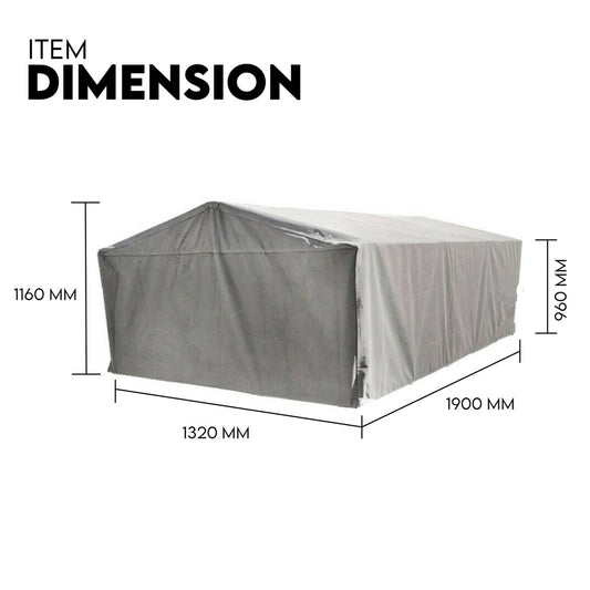 6X4 Box Trailer Cage Canvas Cover (900mm) Universal Waterproof Rip Resistant 3ft V379-TCC6X4X900
