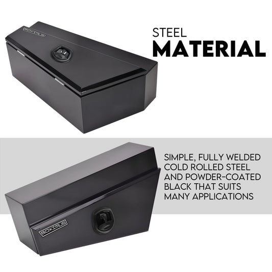 750mm Pair of Under Tray Undertray Tool Box Steel Underbody Toolbox V379-UTSBLCK750