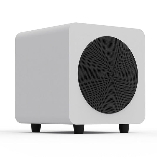 Kanto SUB6 200W 6" Sealed Powered Subwoofer, Matte White V398-KO-SUB6VMW-I