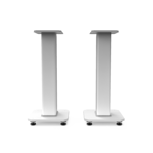 Kanto SX22W 22" Tall Fillable Speaker Stands with Isolation Feet - Pair, White V398-KO-SX22W