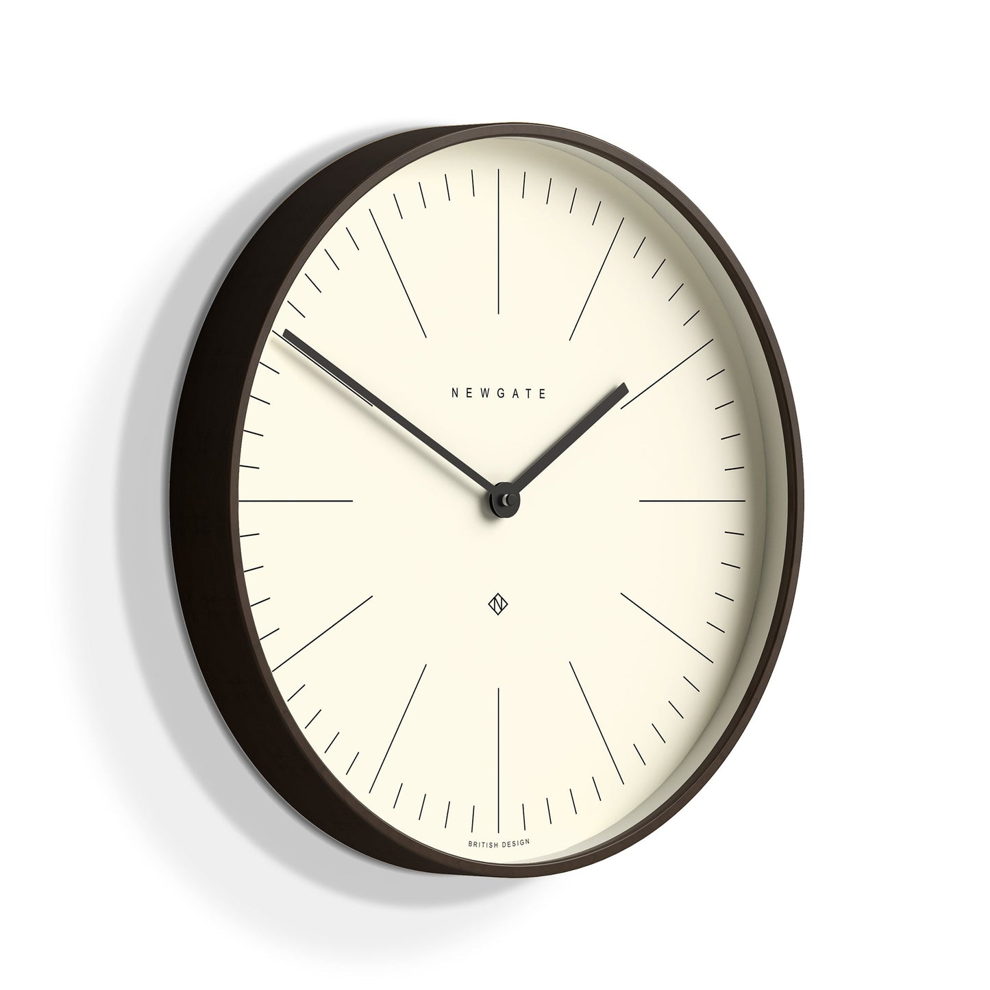 Newgate Mr Clarke Clock Dark Wood Marker Dial V398-NGMRC160DPLY40