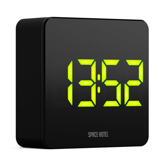 Newgate Space Hotel Orbatron Alarm Clock Black Case - Black Lens - Green Led V398-NGSH-ORB-G1-K