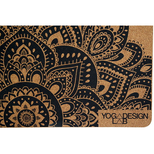 Yoga Design Lab Cork Yoga Mat 3.5mm Mandala Black V398-YDL-CORM-3.5-MANDALA BLACK
