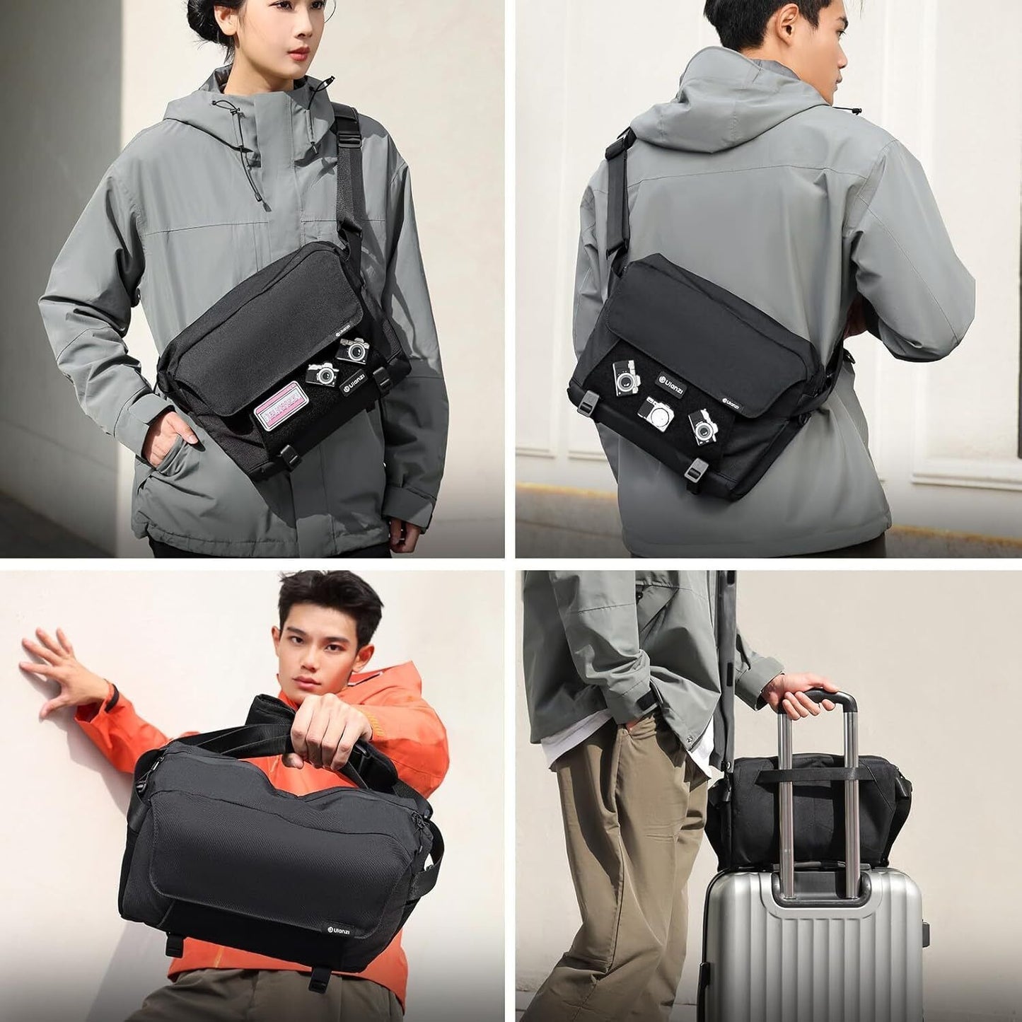 ULANZI BP11 8L Camera Sling Bag with Tripod Holder for Men Women, Lightweight Splash-proof DSLR/Mirrorless V413-B158