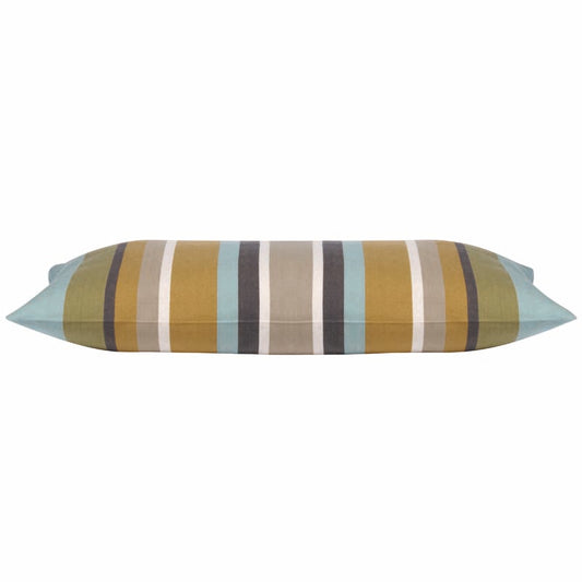 Pack of 4 Corban Aqua Rectangle 35x70cm Striped Multicoloured Cushion Cover Nautical V416-437152P10PK4