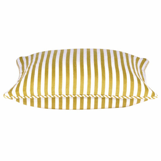 Pack of 4 Dandi Mustard Yellow & White Striped Square Cushion Covers 40x40cm V416-444150C20PK4