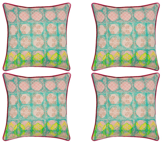 Pack of 4 Avia Fuchsia Cushion Covers Multicoloured Coloured V416-445211F10PK4