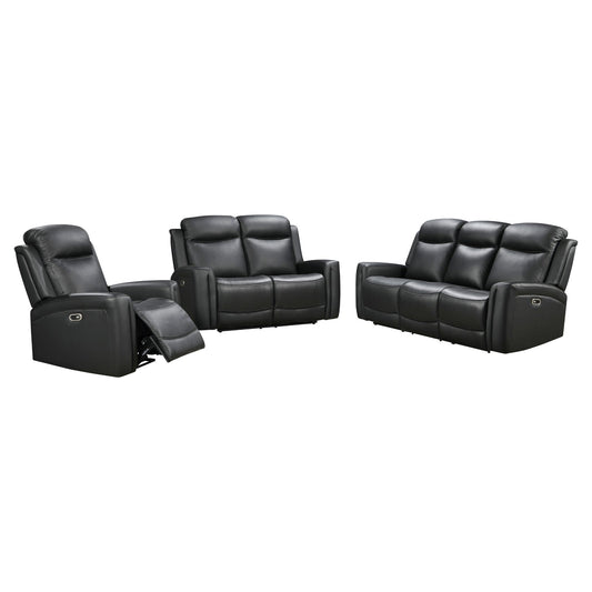 3-2 Seater Electric Leather/PVC Black Recliner Set V43-SET-FNX-3R-2RBL