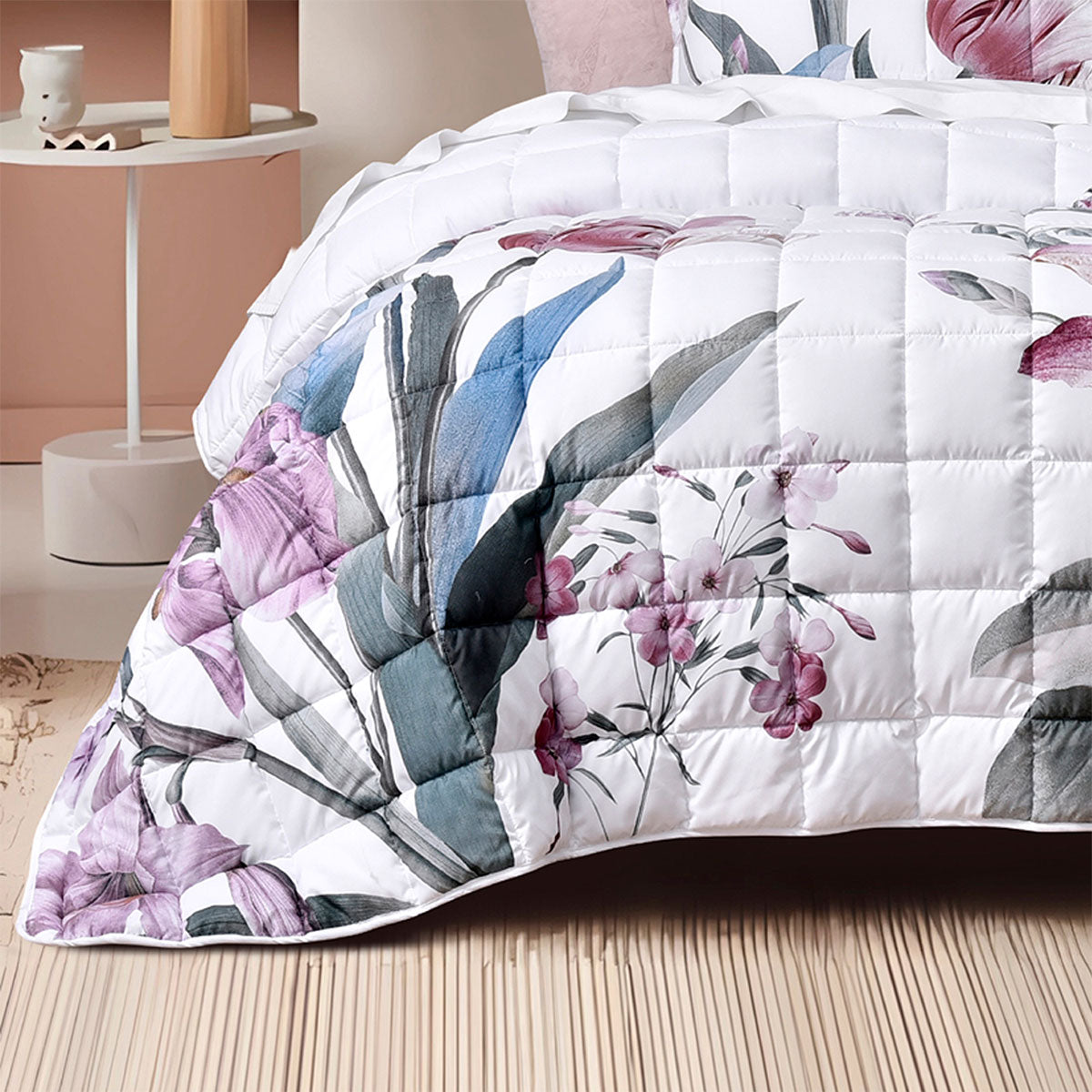 Bianca Carmela White Polyester Bedspread Set King V442-BCA-BEDSPREAD-CARMELA-WHITE-KI