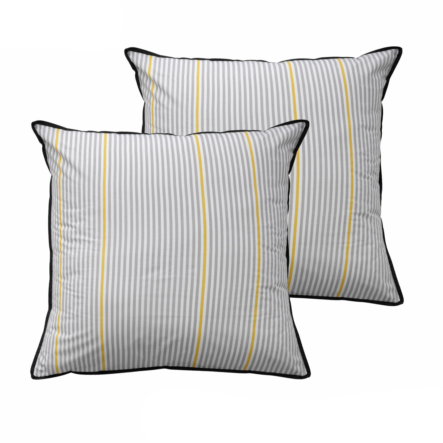 Bianca Pair of Baxter Grey European Pillowcases V442-BCA-PILLOWC-BAXTER-GREY-EU