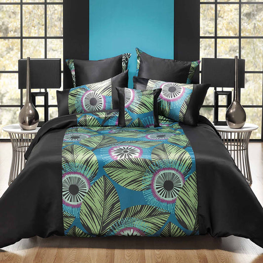 Bianca Kebo Black Quilt Cover Set King V442-BCA-QUILTCS-KEBO-BLACK-KI