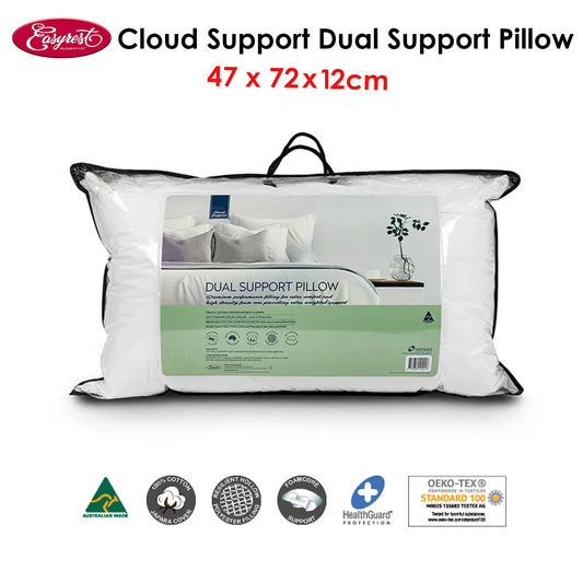 Easyrest Cloud Support Dual Support Pillow 47 x 72 x 12 cm V442-ERT-PILLOW-CLOUDDUALSUPPORT-WHITE-ST