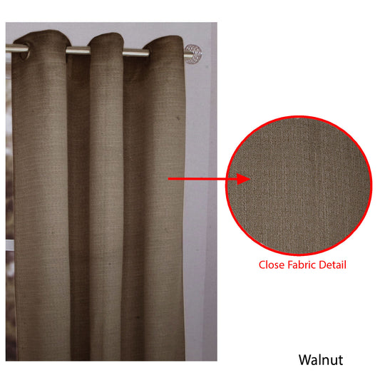 One Piece of Sienna Eyelet Curtain 120 x 213cm Walnut V442-HIN-CURTAIN-SIENNAEYELET-WALNUT-RE