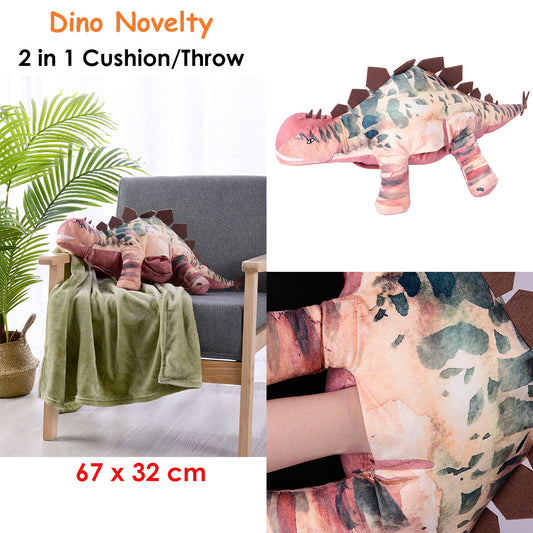 Happy Kids Dino Novelty Cushion/Throw V442-HIN-CUSHION-NOVELTY-DINO-SH