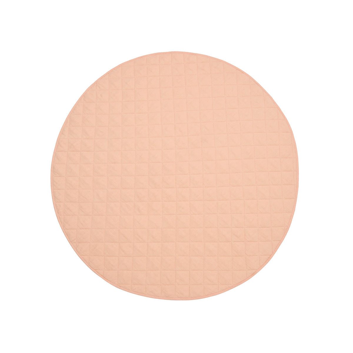 Little Gem Round Linen Cotton Baby Play Mat Peach 130cm Diameter V442-HIN-MISC-BABYPLAYMAT-PEACH-RD