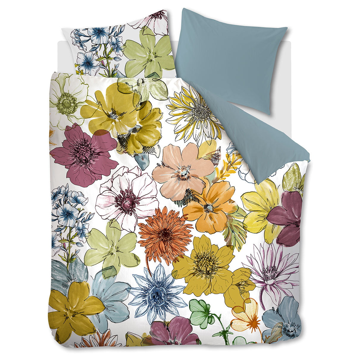 Bedding House Lotti Multi Cotton Floral Quilt Cover Set King V442-HIN-QUILTCS-LOTTI-MULTI-KI