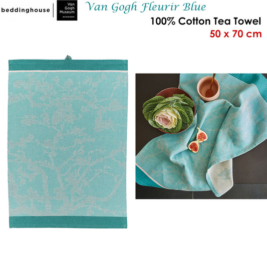 Bedding House Van Gogh Fleurir Blue Tea Towel V442-HIN-TEAT-FLEURIR-BLUE-RE