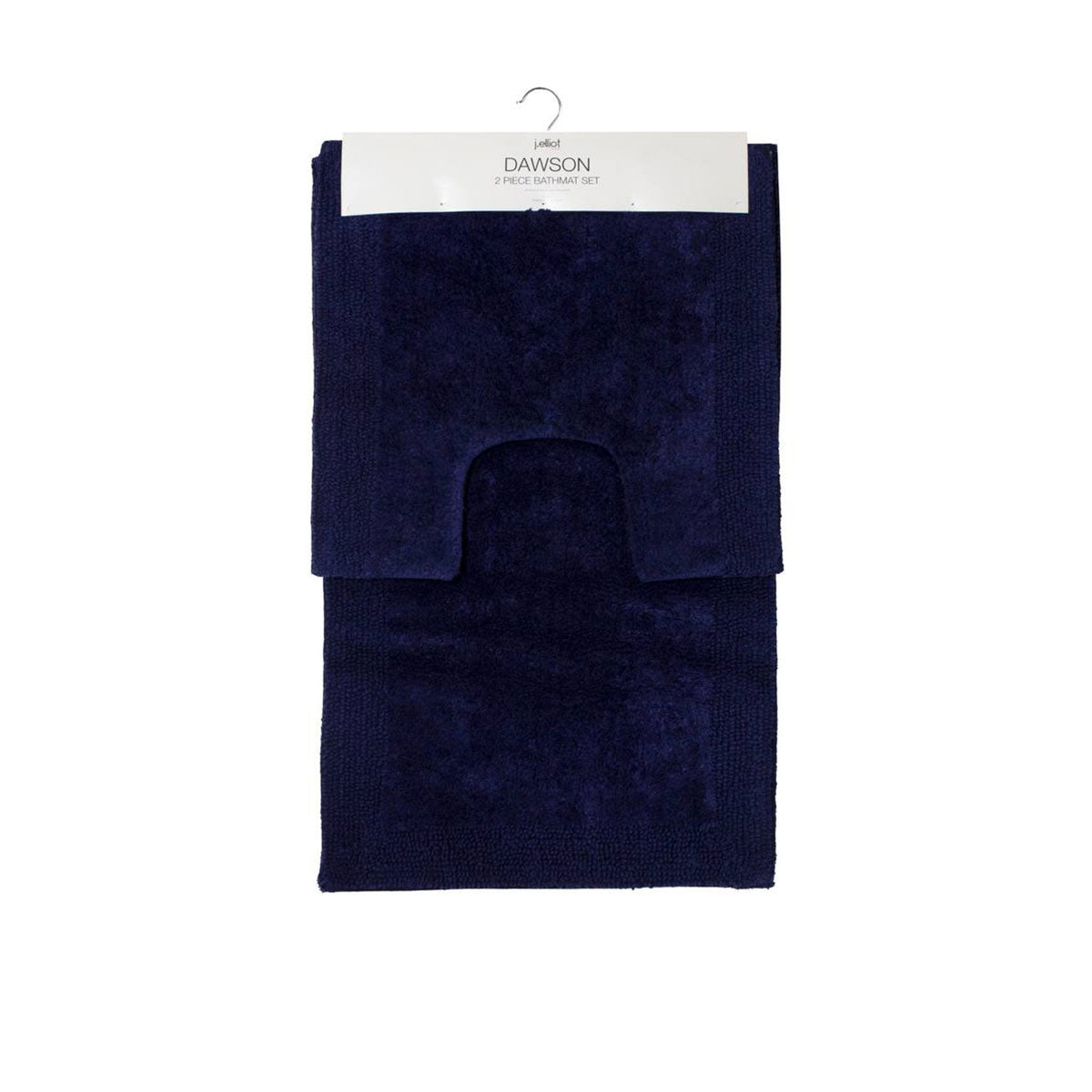 J.Elliot Home Home 2000GSM 2 Pce Dawson 100% Cotton Bath Mat Set Navy V442-IDC-BATHM-2PCEDAWSON-NAVY-SH