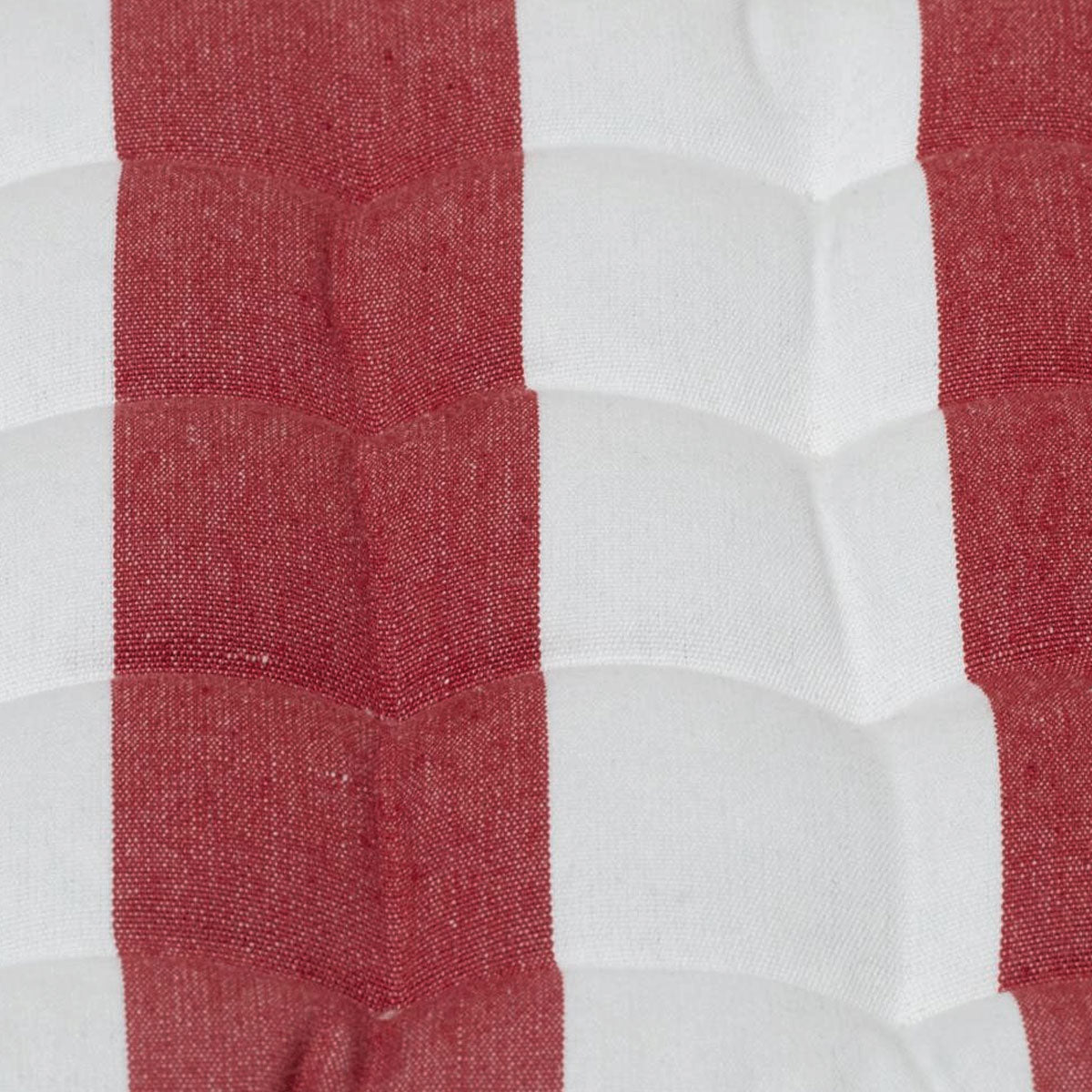 J Elliot Home Set of 2 Outdoor 100% Cotton Chair Pads 40 x 40 cm Striped Red V442-IDC-CHAIRPAD-SETOF2COTTONSTRIPE-RED-SQ