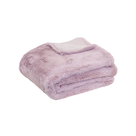 J.Elliot Home Arlo Faux Fur Throw Lilac V442-IDC-THROW-ARLO160-LILAC-RE