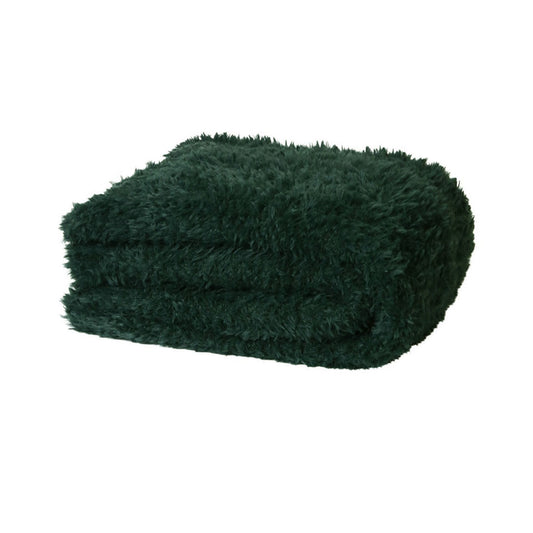 J.Elliot Home Eve Fur Knitted Throw Eden Green V442-IDC-THROW-EVE160-EDENGREEN-RE